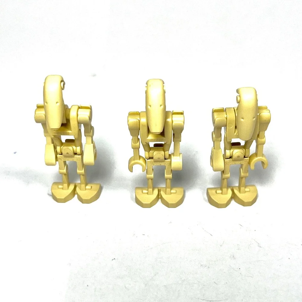LEGO Star Wars Battle Droid Minifigures Tan B1 Lot of 3 Separatist Army Figures